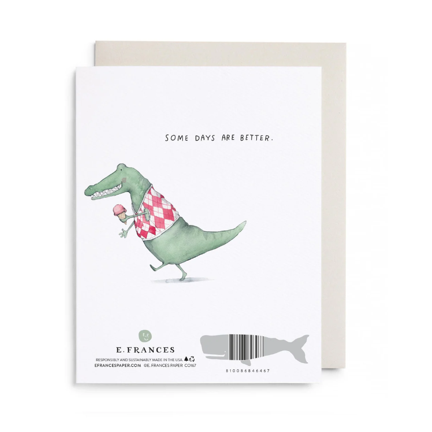 Alligator Hard Day Greeting Card
