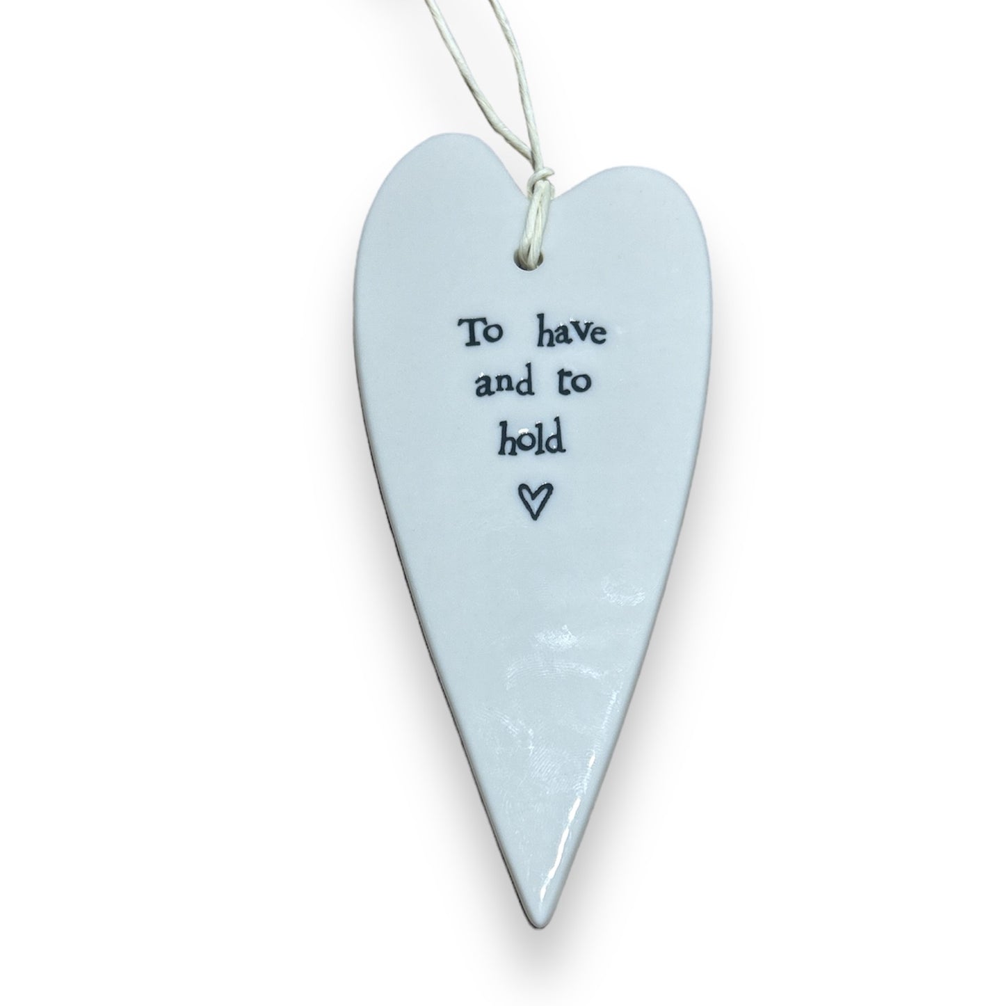 To have and to hold porcelain ornament