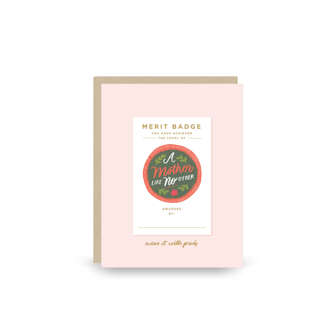 Mom Merit Badge Greeting Card