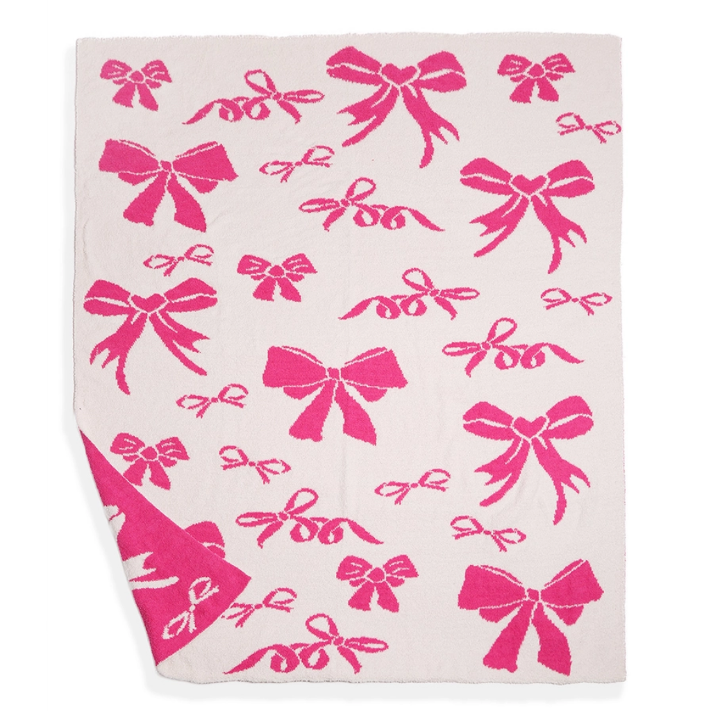 Pink Ribbon Throw Blanket