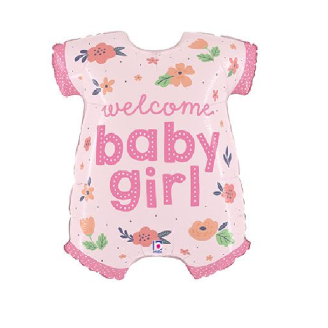 Large Welcome Baby Girl Onesie Balloon