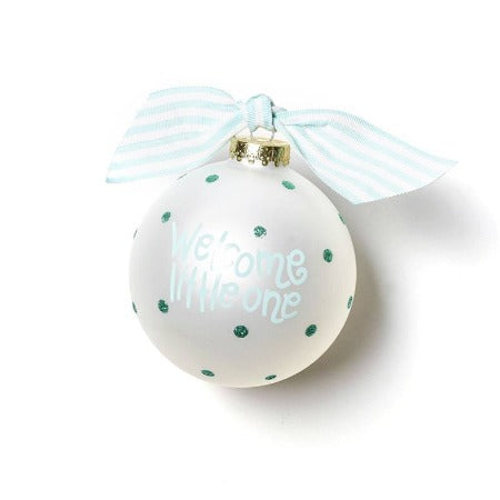 Blue Welcome Little One Ornament