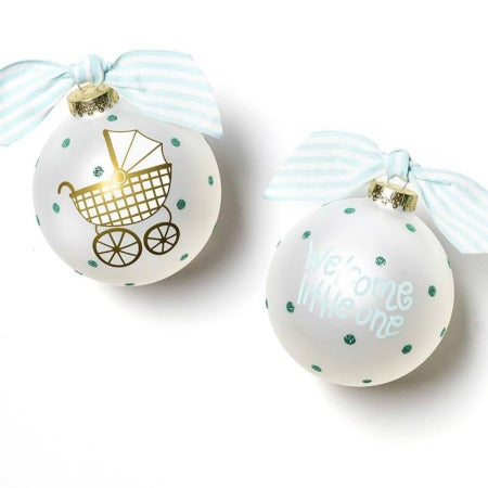 Blue Welcome Little One Ornament