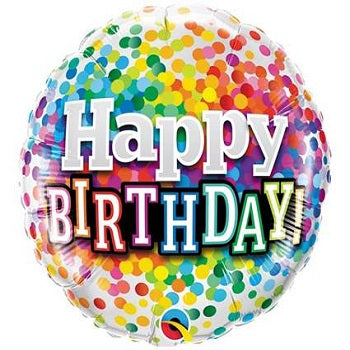 18" Confetti Happy Birthday