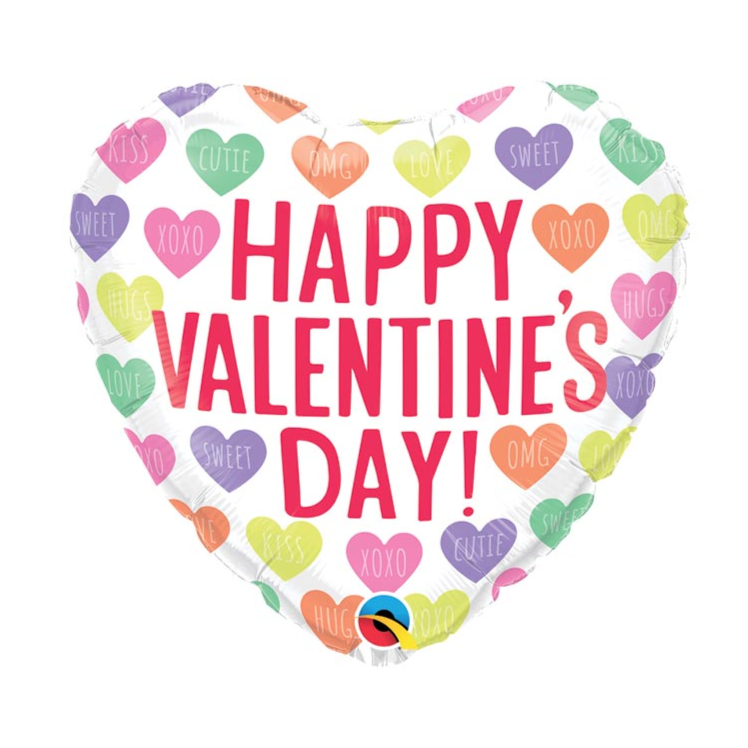18"Valentine's Conversation Hearts Balloon