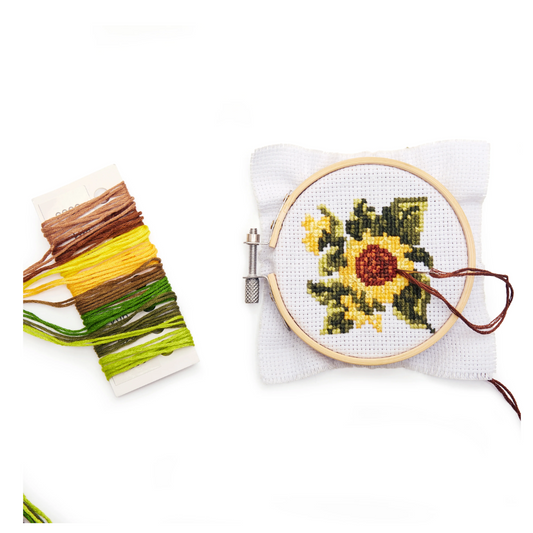 Sunflower Mini Cross Stich Embroidery Kit
