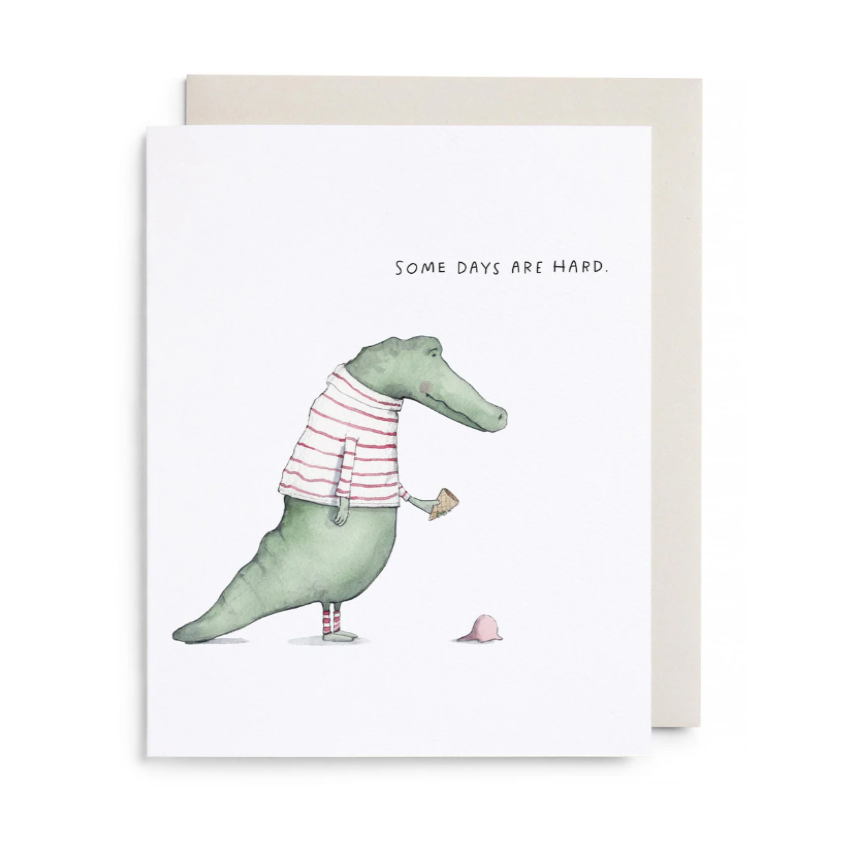 Alligator Hard Day Greeting Card