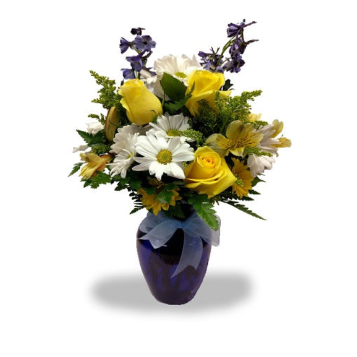 Blue Vase Arrangement