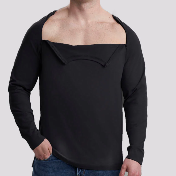 Mens Chest Port Access Long-Sleeve Shirt