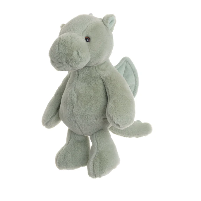 Plush dragon toy on a white background