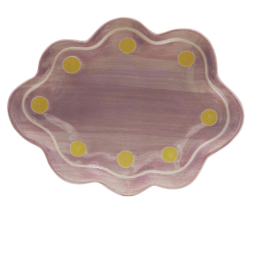 Purple Scalloped Trinket Dish