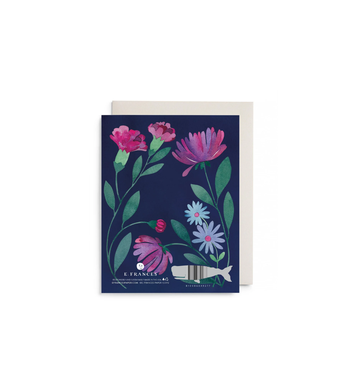 Purple Floral Thank You Card