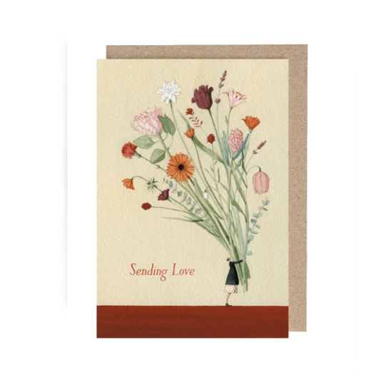 Flower Bundle Sending Love Greeting Card