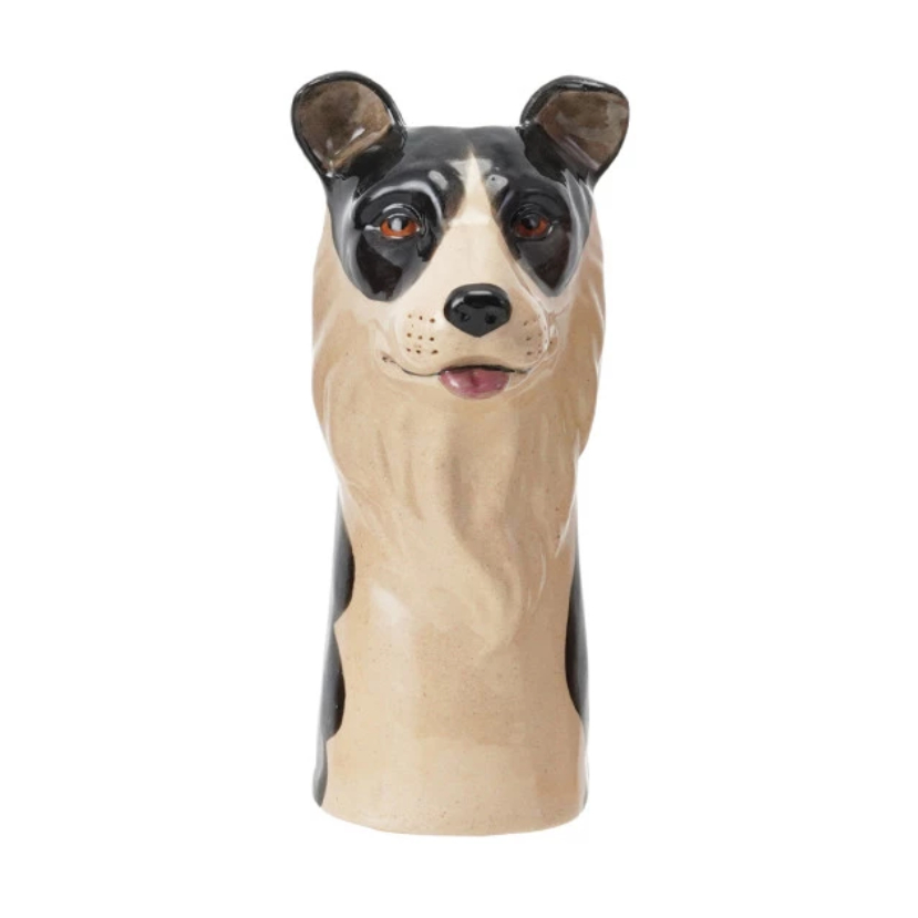 Stoneware Dog Vase