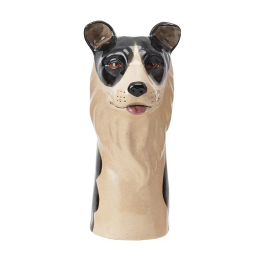 Stoneware Dog Vase