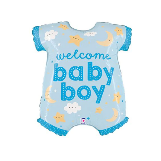 Large Welcome Baby Boy Onesie Balloon