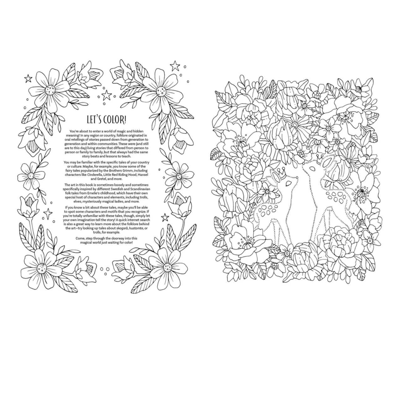 Fairytales & Folklore Coloring Book