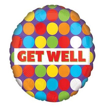 18" Colorful Dot Get Well