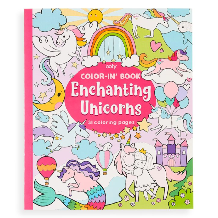 Enchanting Unicorns Color-in' Book