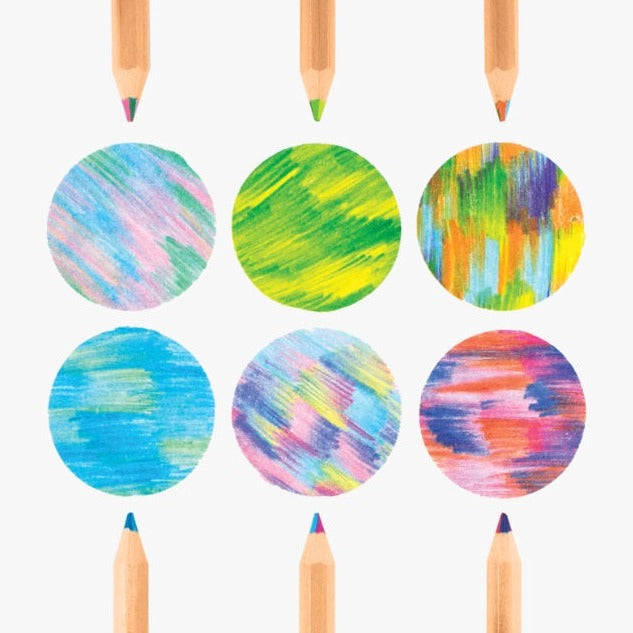 Kaleidoscope Multi-Colored Pencils Set of 6