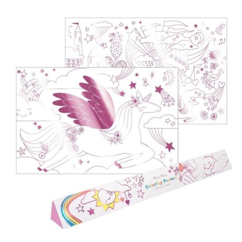 Unicorn Coloring Poster