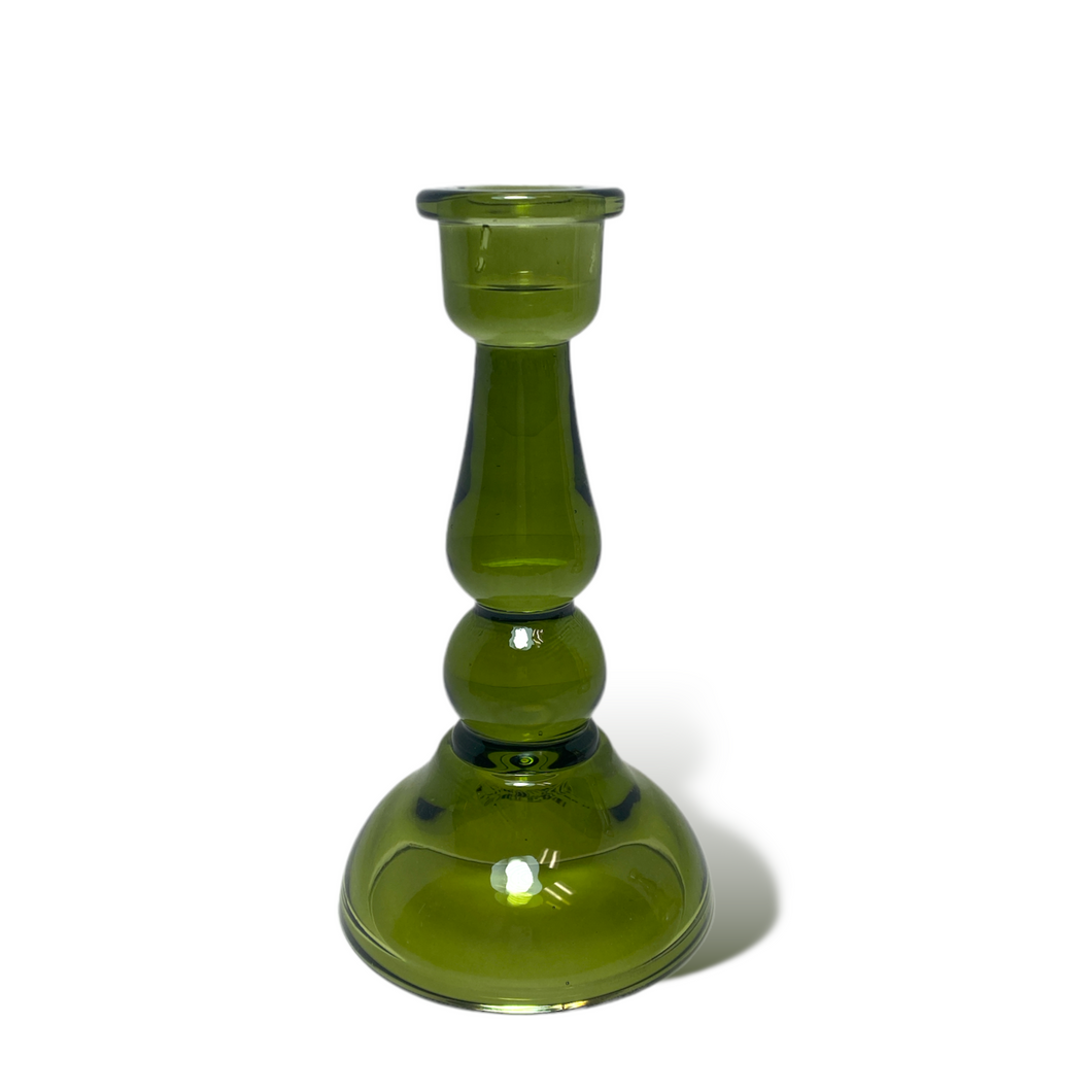 Green Tall Glass Taper Holder – Inova Gift Shops