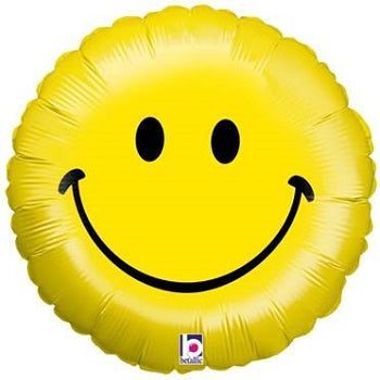 18" Yellow Smiley Balloon